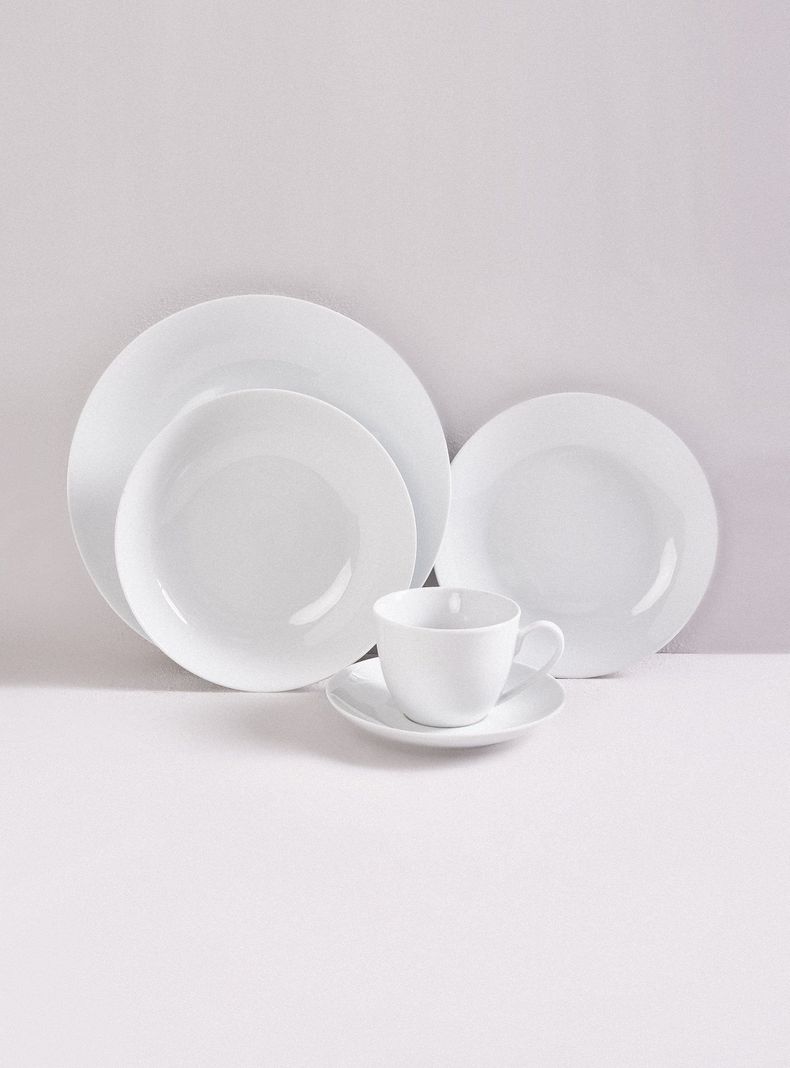 Set Vajilla 30 Piezas Blanca Redonda Porcelana-0