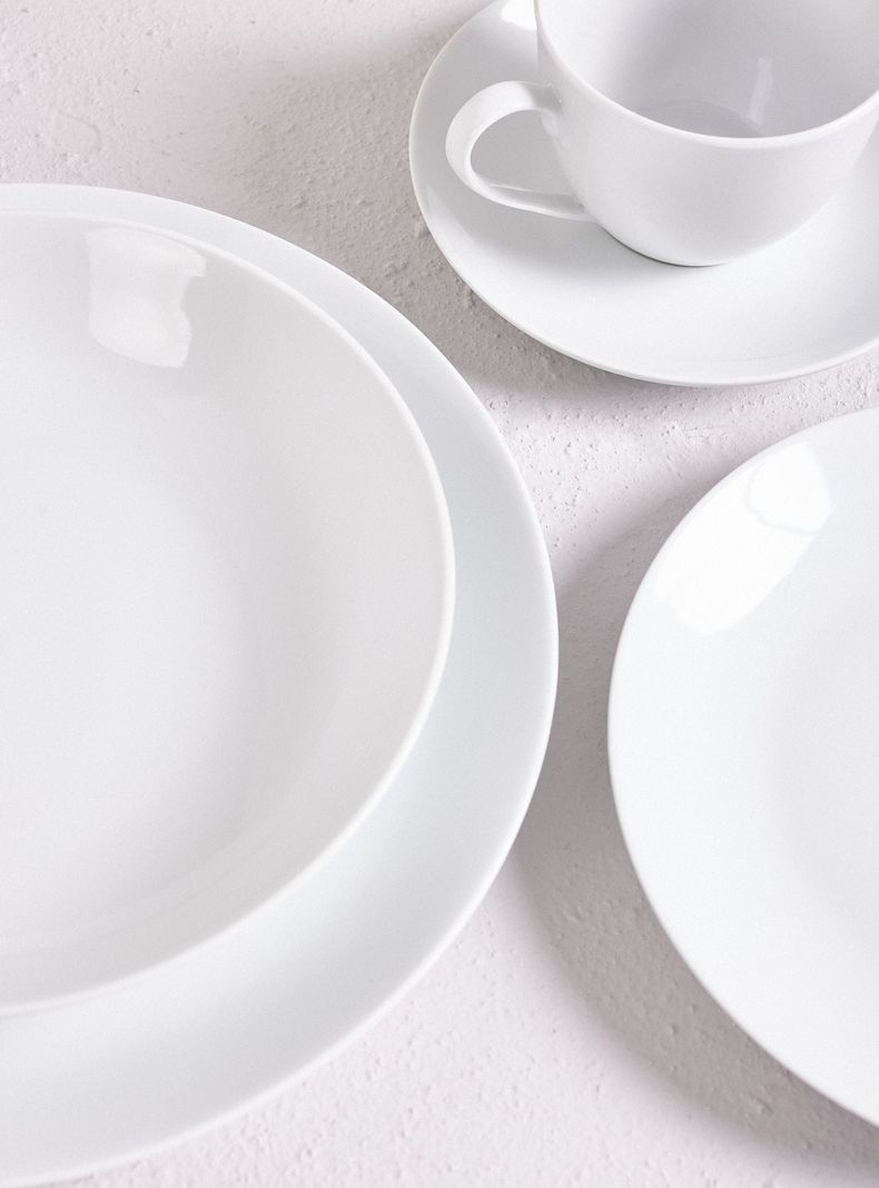Set Vajilla 30 Piezas Blanca Redonda Porcelana-2