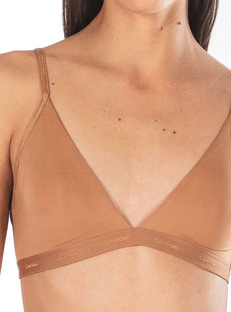 Bralette con Tirantes Liso Color Sólido-3