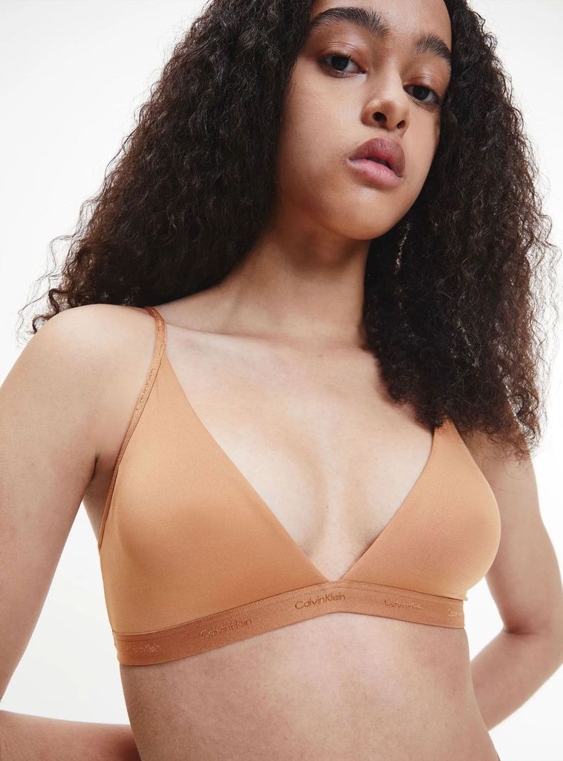 Bralette con Tirantes Liso Color Sólido-0