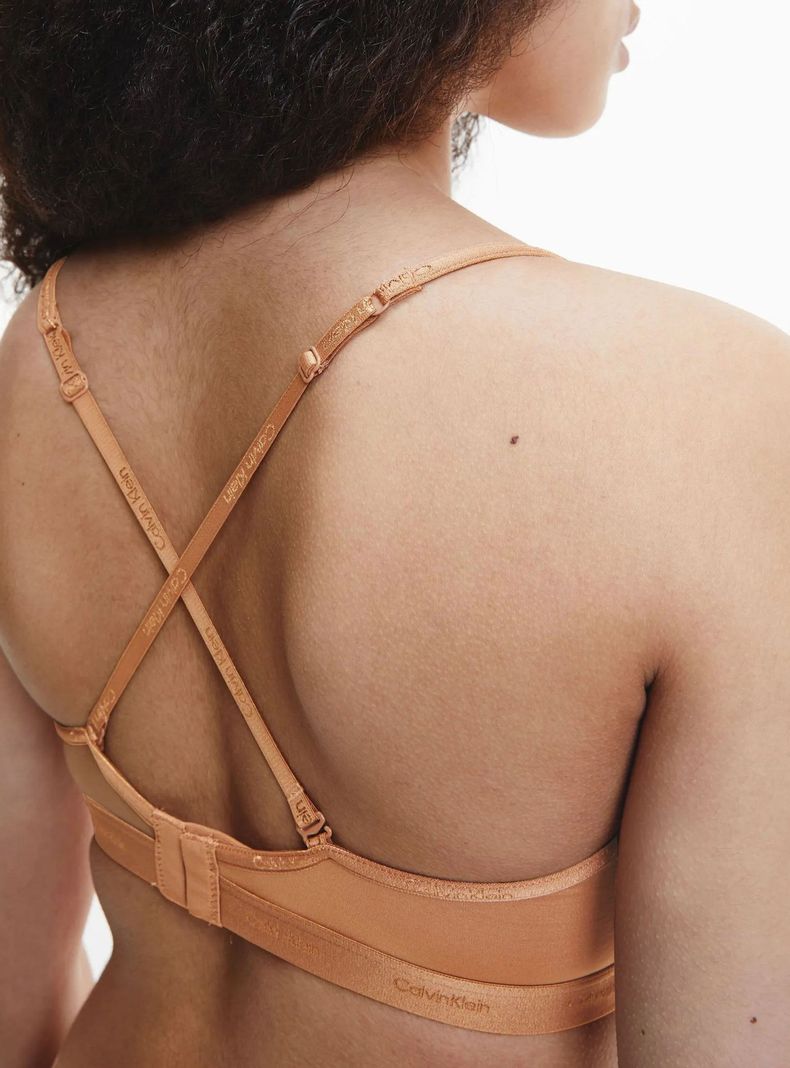 Bralette con Tirantes Liso Color Sólido-2