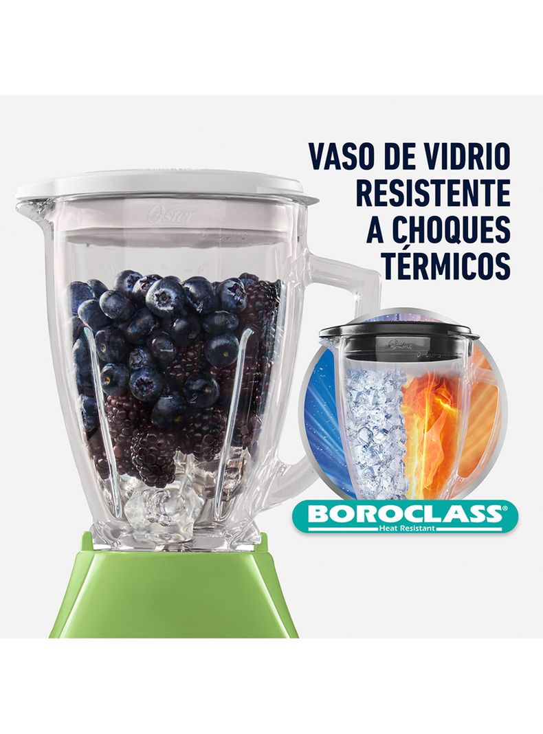 Licuadora 2 Velocidades y Vaso de Vidrio BLSTKAGKPB-6