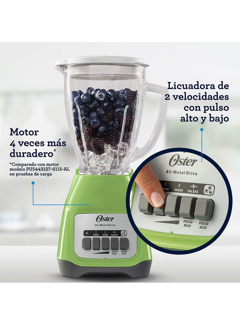 Licuadora 2 Velocidades y Vaso de Vidrio BLSTKAGKPB-5