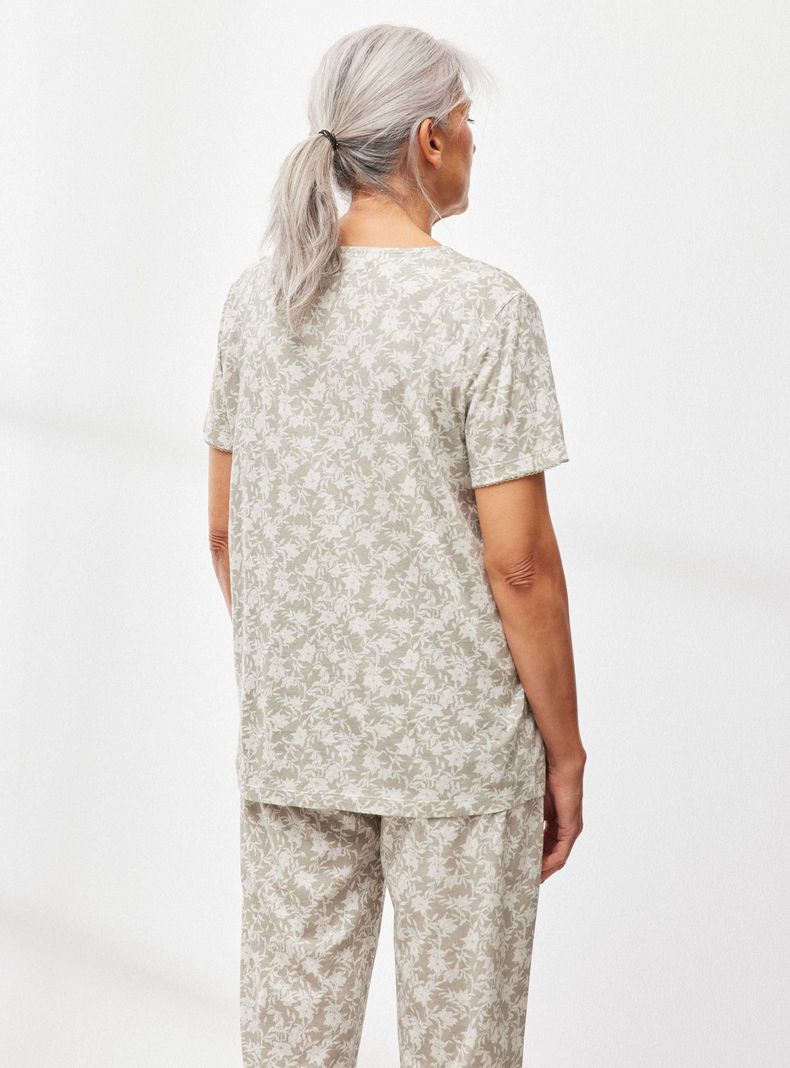 Pijama Full Print Detalles de Broderie-1