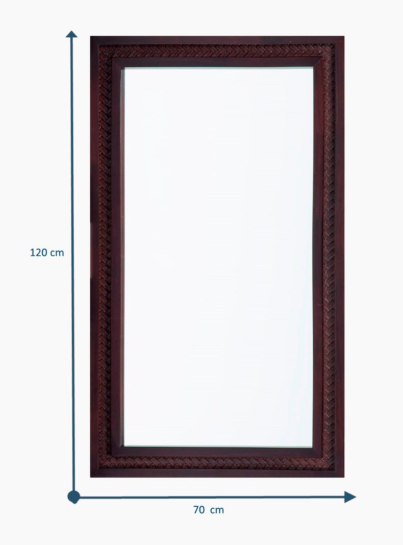 Espejo Rattan 70x120 cm Chocolate-1
