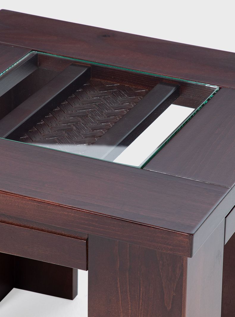 Mesa Lateral New Malaga 50x50 cm Chocolate-3