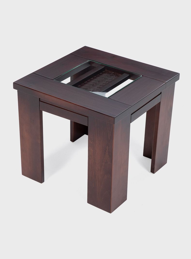 Mesa Lateral New Malaga 50x50 cm Chocolate-2