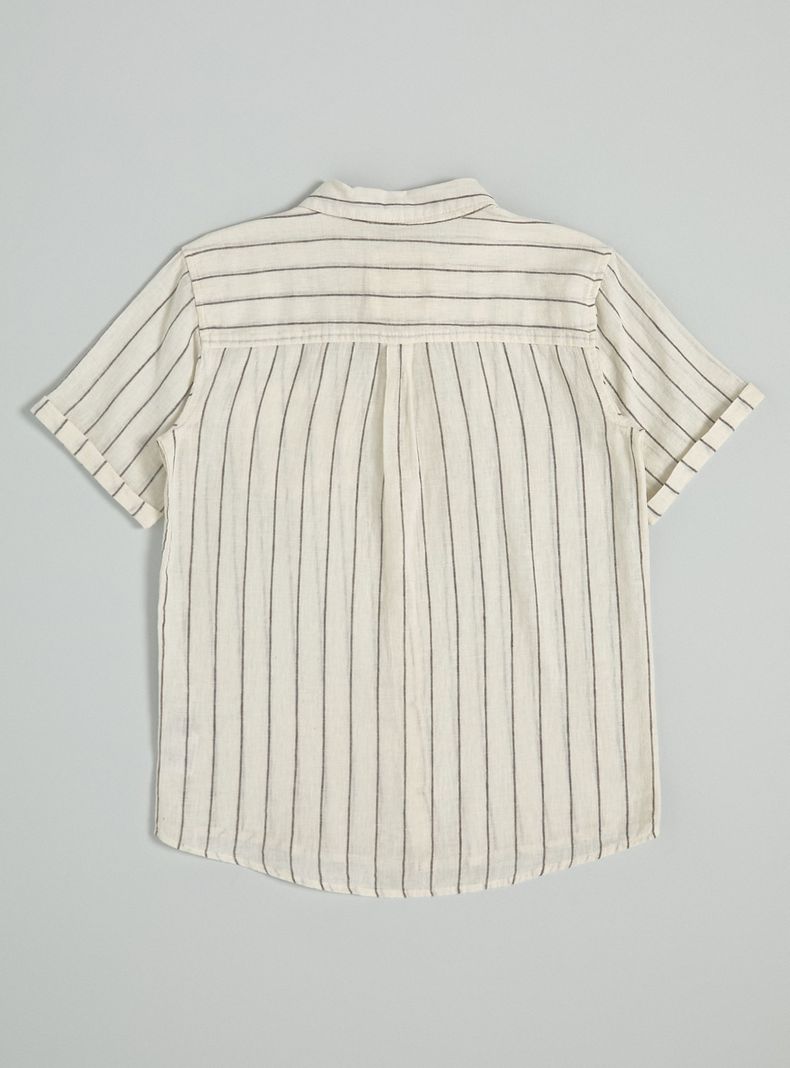 Camisa de Vestir Lino Manga Corta-3