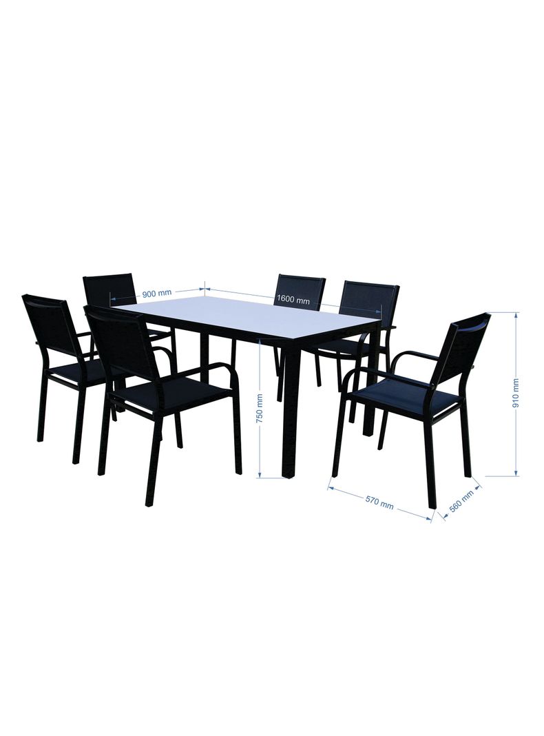 Juego Comedor Terraza + 6 Sillas Freshwater-5