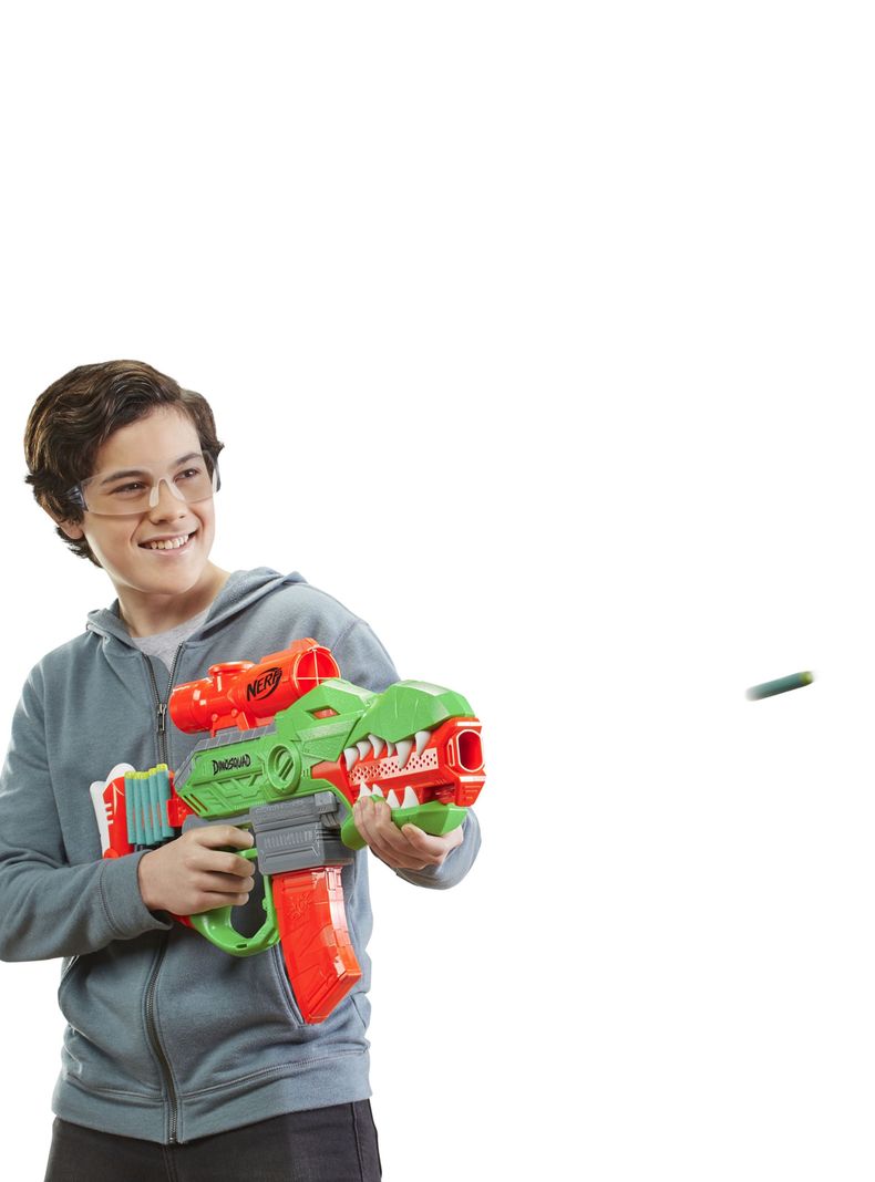 Lanzadardos Motorizado Rex-Rampage con Clip de 10 Dardos Nerf