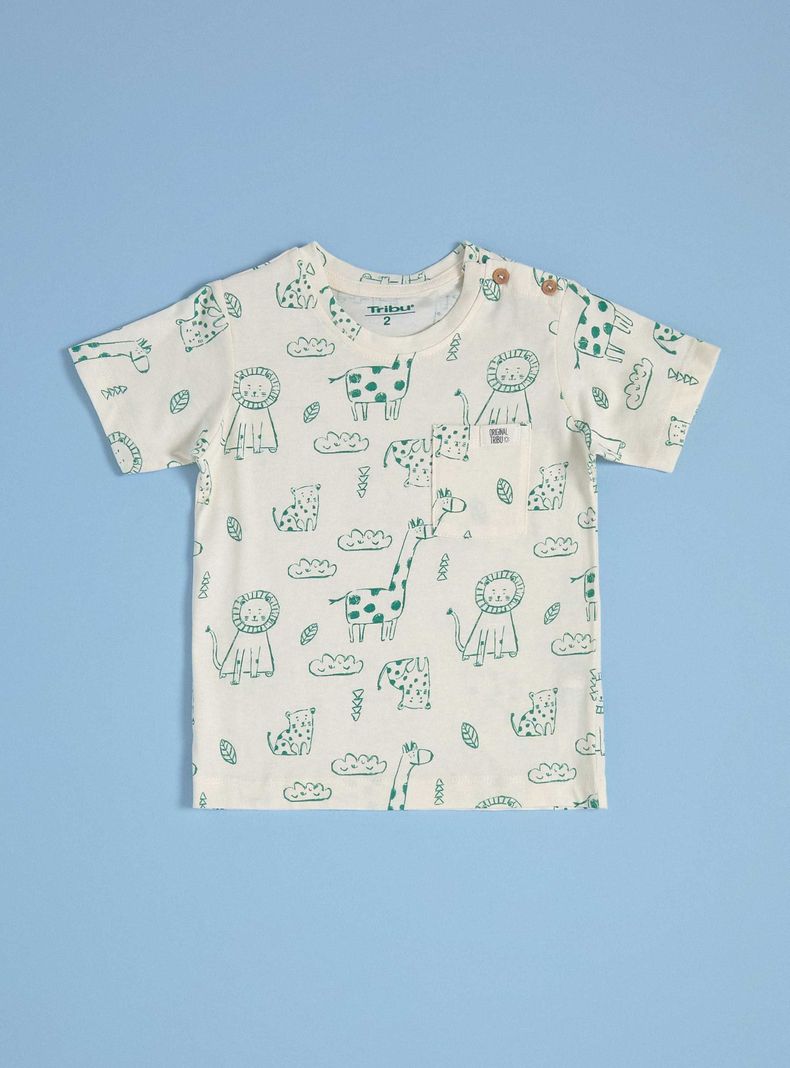 Polera Estampada con Bolsillo-0