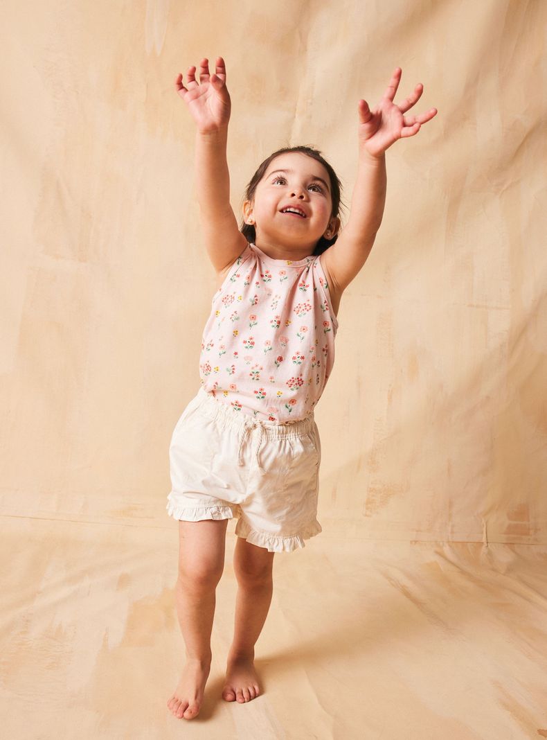 Short con Cintura Ajustable y Vuelos-0