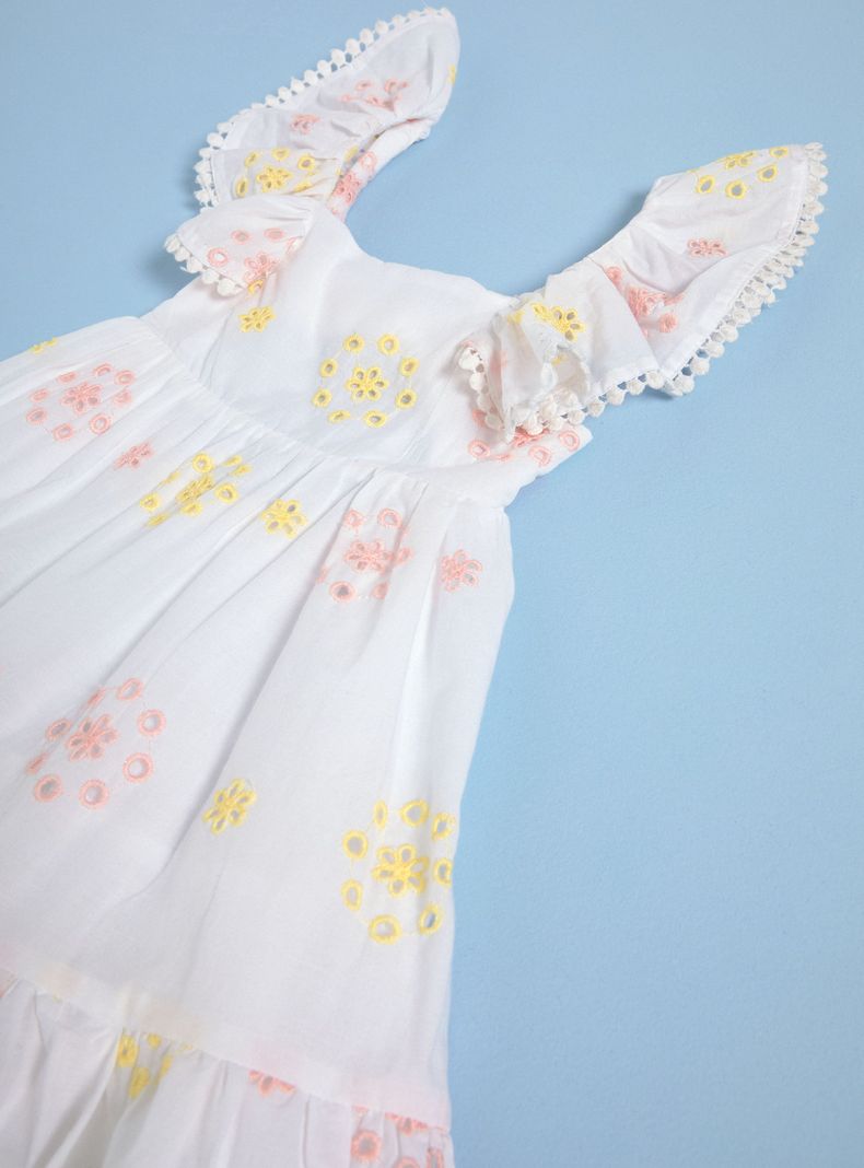 Vestido de Broderie con Colores-2