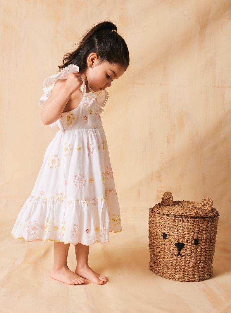 Vestido de Broderie con Colores-0