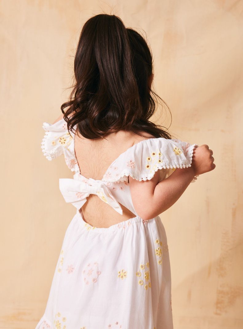 Vestido de Broderie con Colores-1