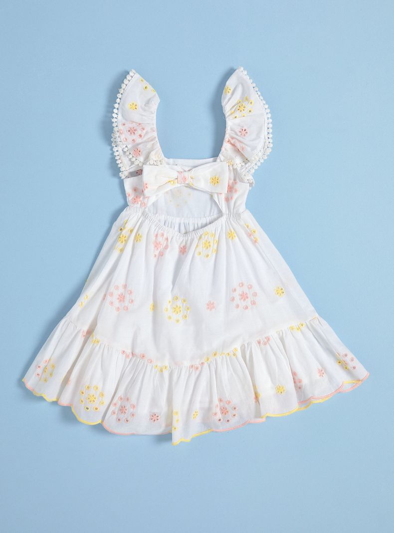 Vestido de Broderie con Colores-3