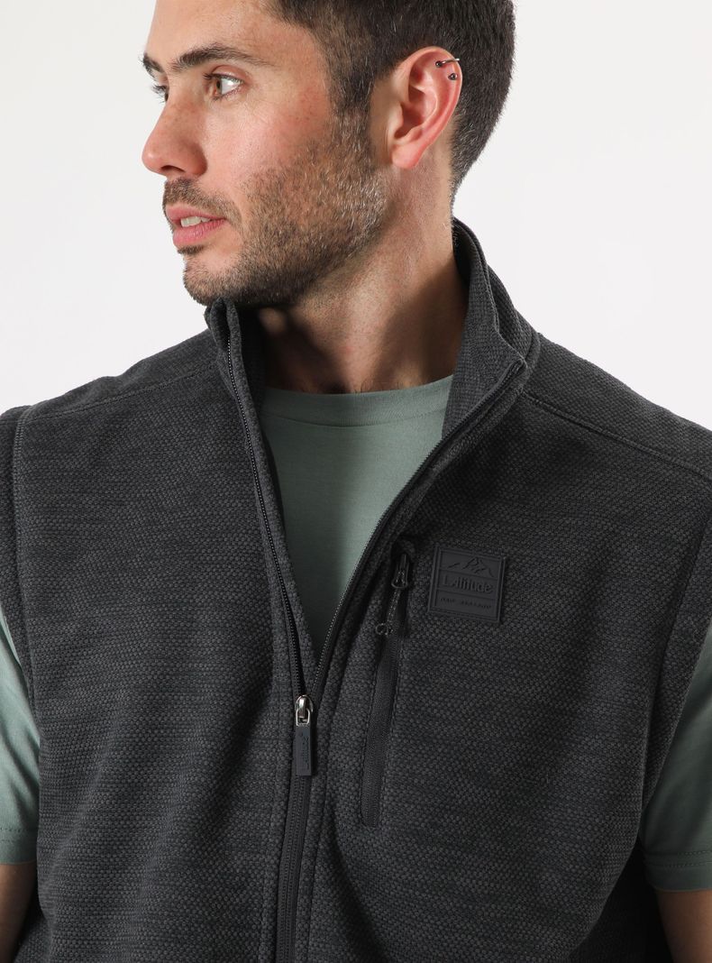 Polerón Sin Manga Full Zipper Tejido Vest-2
