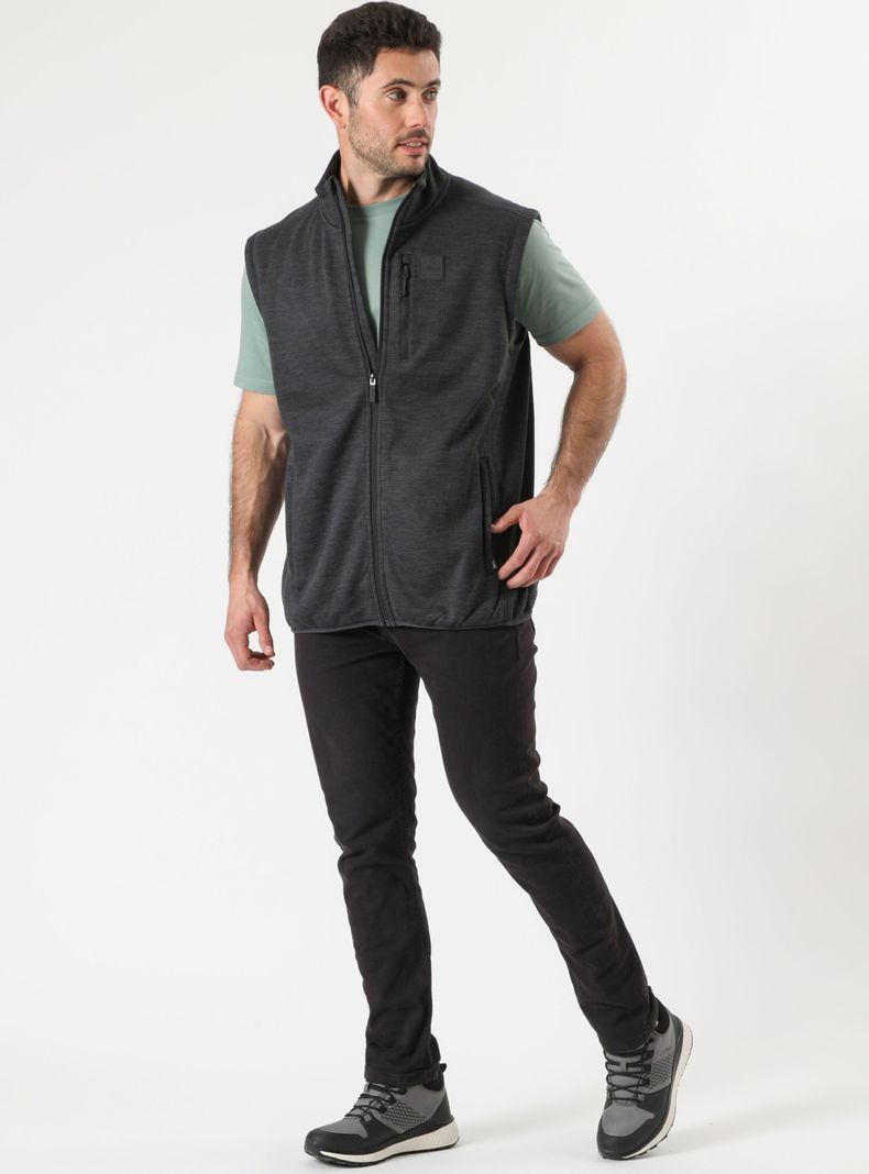 Polerón Sin Manga Full Zipper Tejido Vest-3