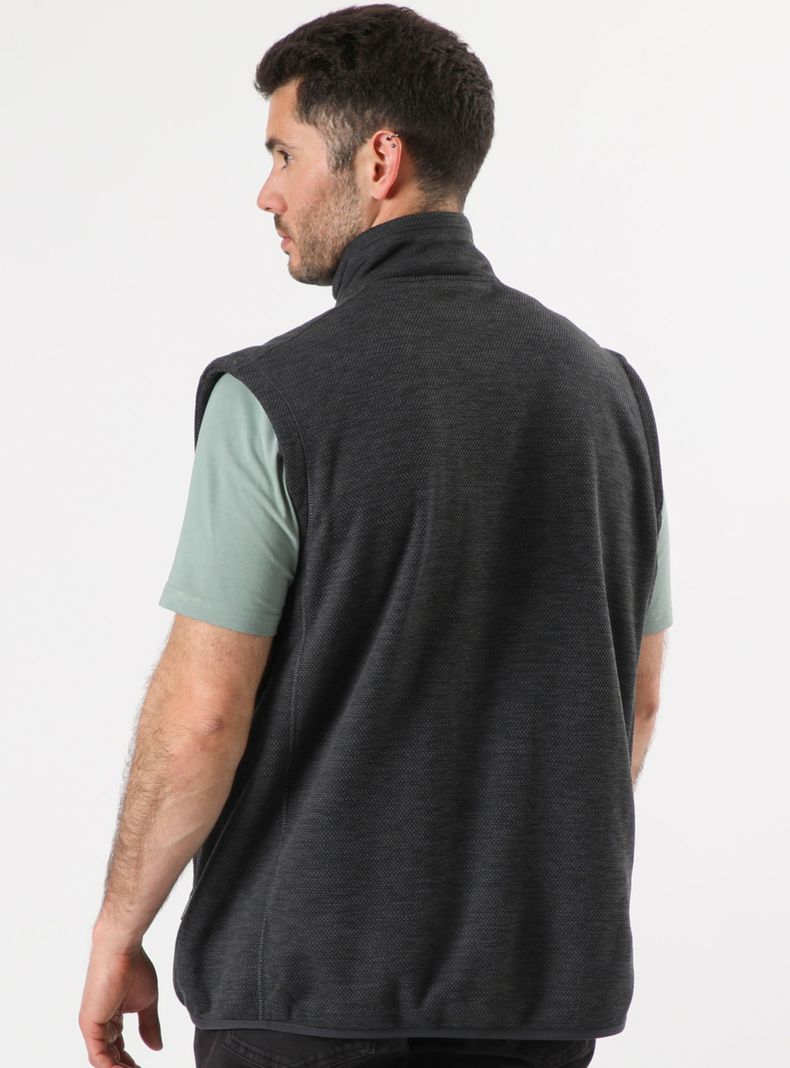 Polerón Sin Manga Full Zipper Tejido Vest-1