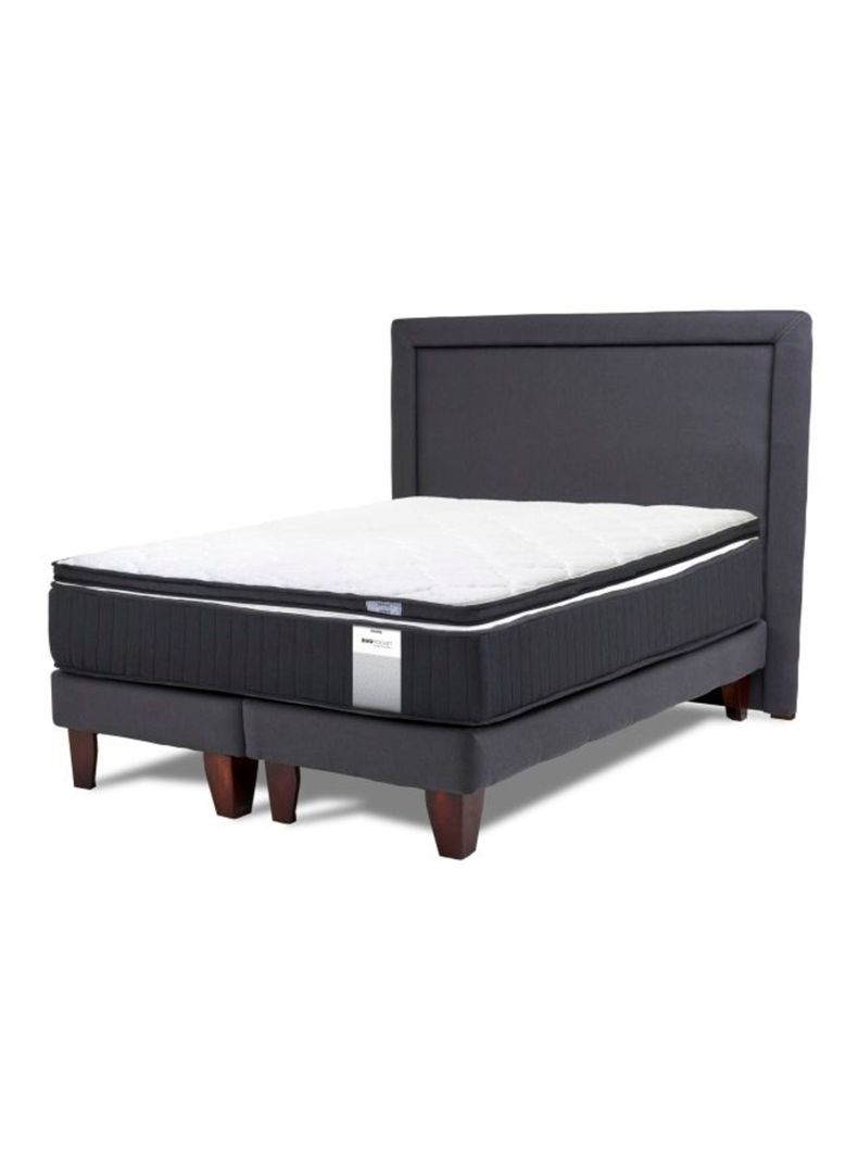 Cama Europea Dúo Pocket 2 Plazas Plus Topper + Respaldo-0