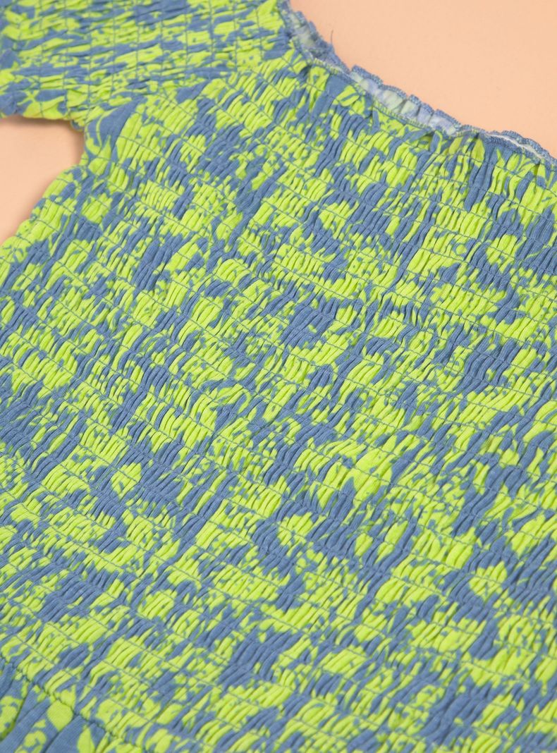 Enterito Estampado Tropical, Parte Superior Elasticada-4