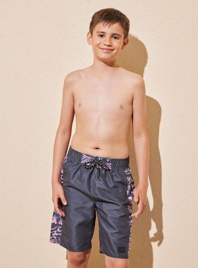 Traje de Baño Tipo Boardshort Estampado en Costados-3