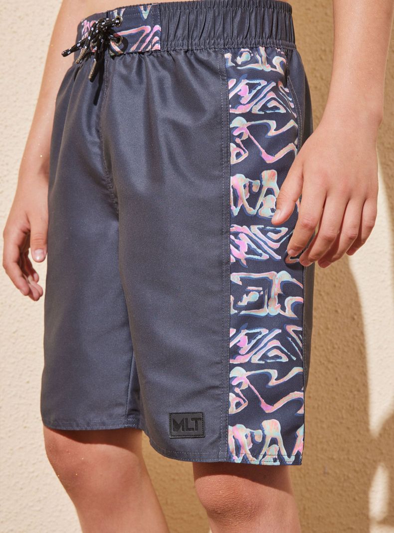 Traje de Baño Tipo Boardshort Estampado en Costados-4