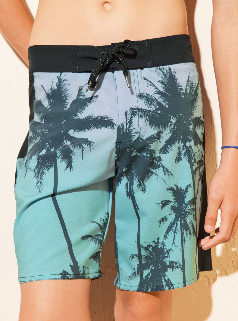 Traje de Baño Bicolor con Estampado-1