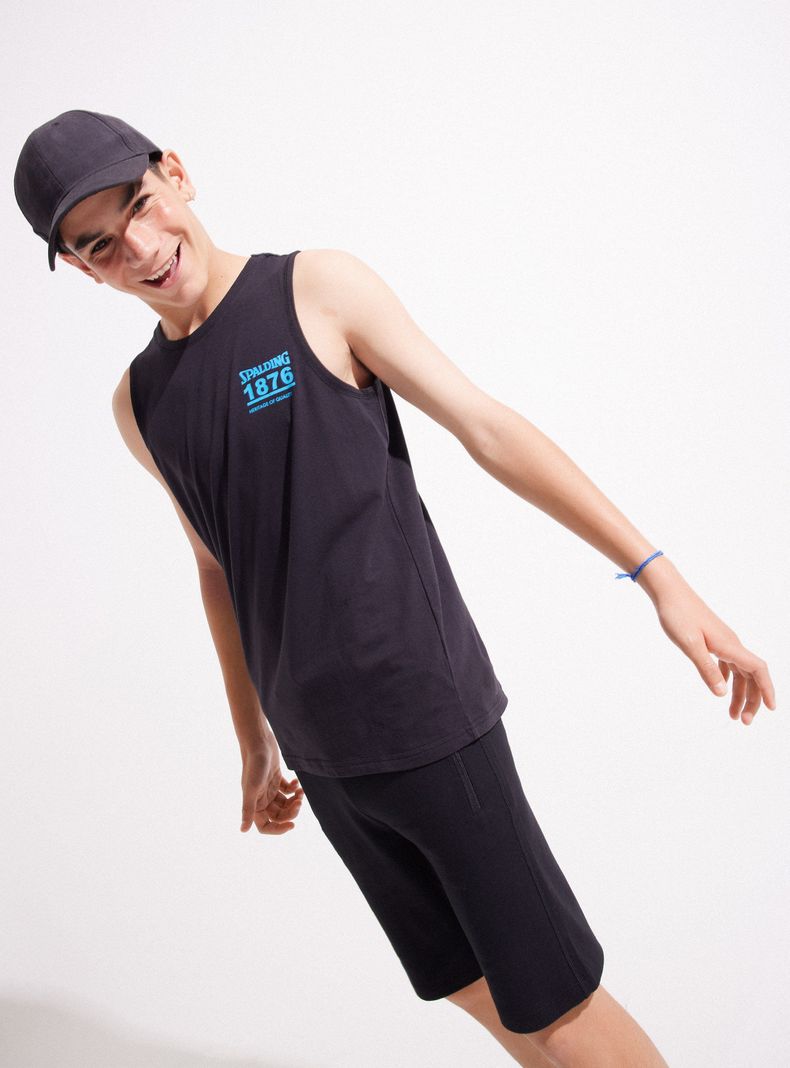 Polera Sin Mangas Estampado en Pecho-0