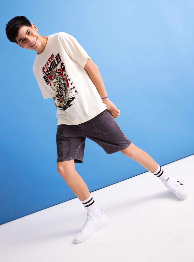 Short Estampado con Cordones Avengers Marvel-0