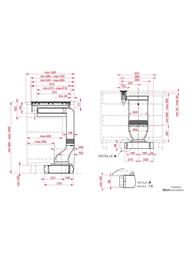 Campana Modular Serie VarioPro FIH-16760 TOS BK Negra-2