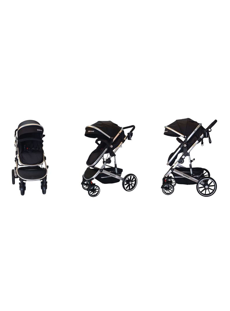 Coche Cuna Lux Negro 3 En 1-3