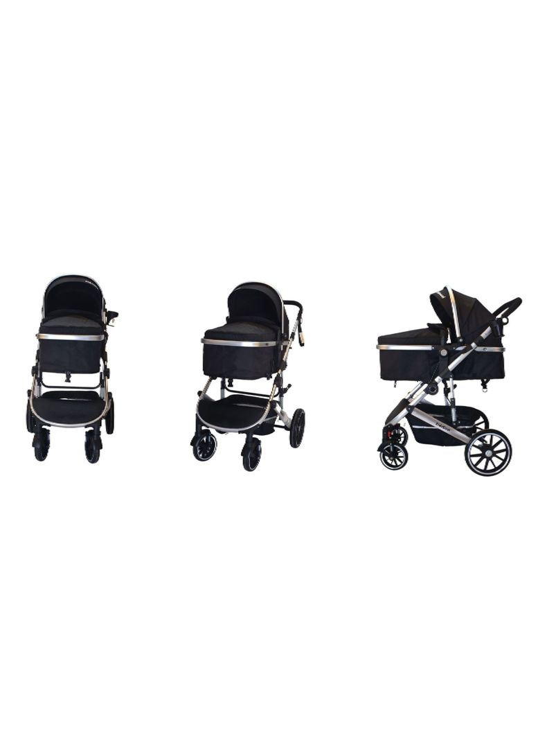 Coche Cuna Lux Negro 3 En 1-4