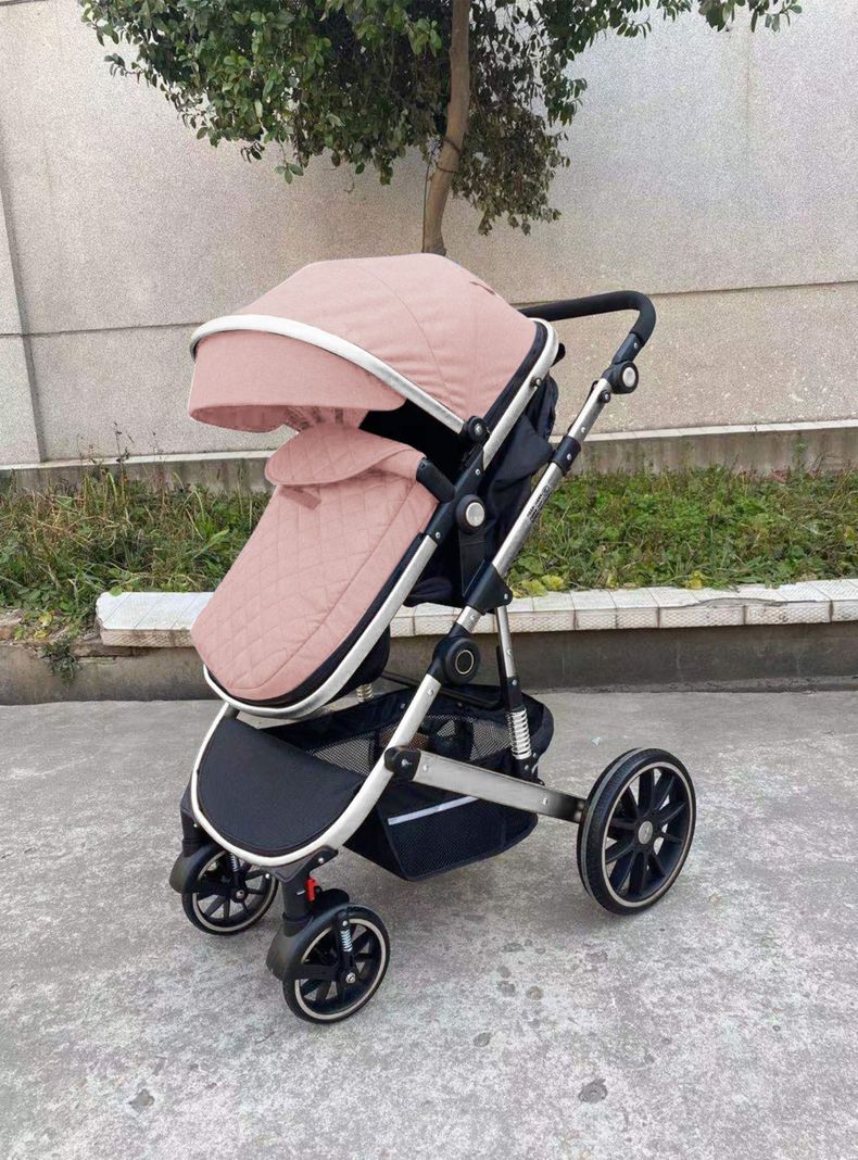 Coche Cuna Lux Rosado 3 En 1-5