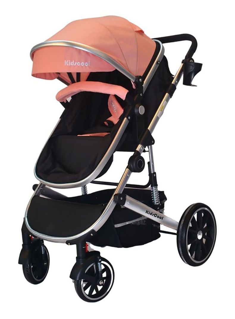Coche Cuna Lux Rosado 3 En 1-0