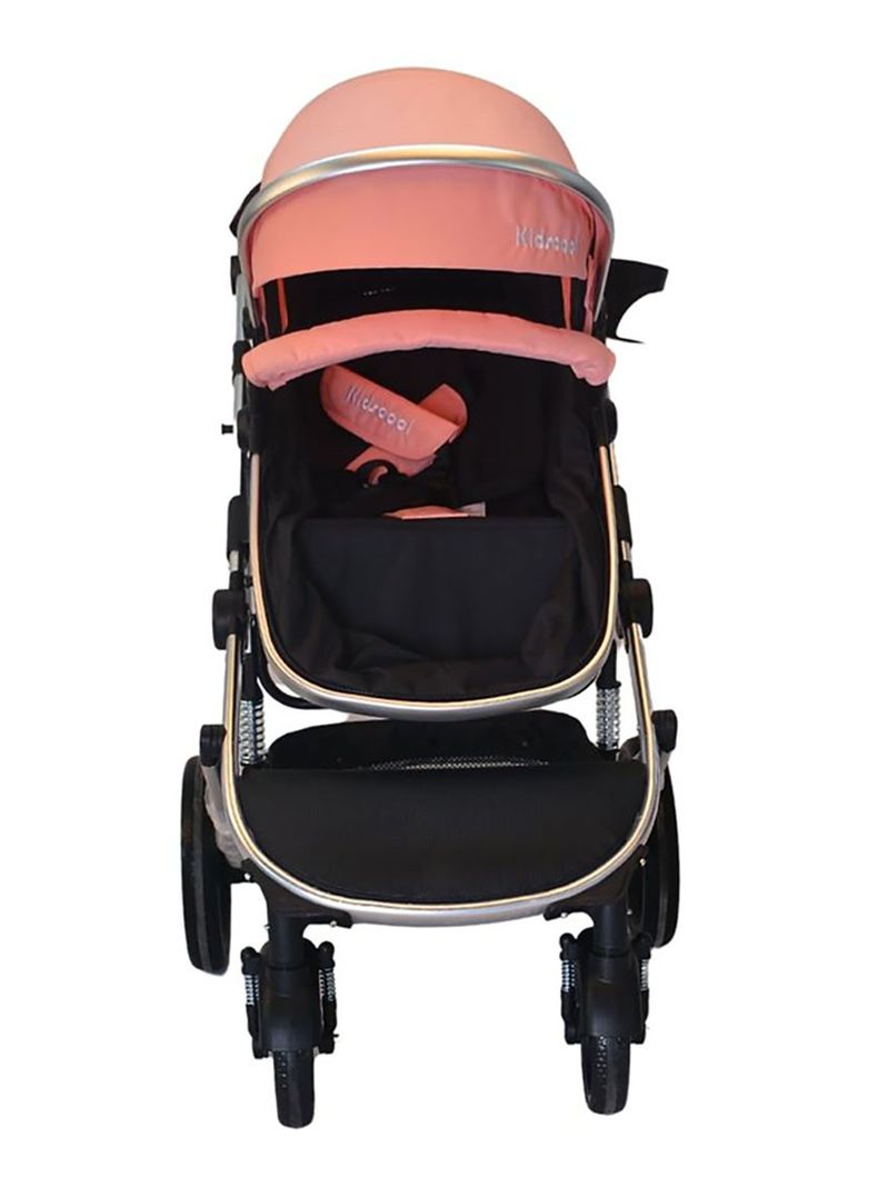 Coche Cuna Lux Rosado 3 En 1-2