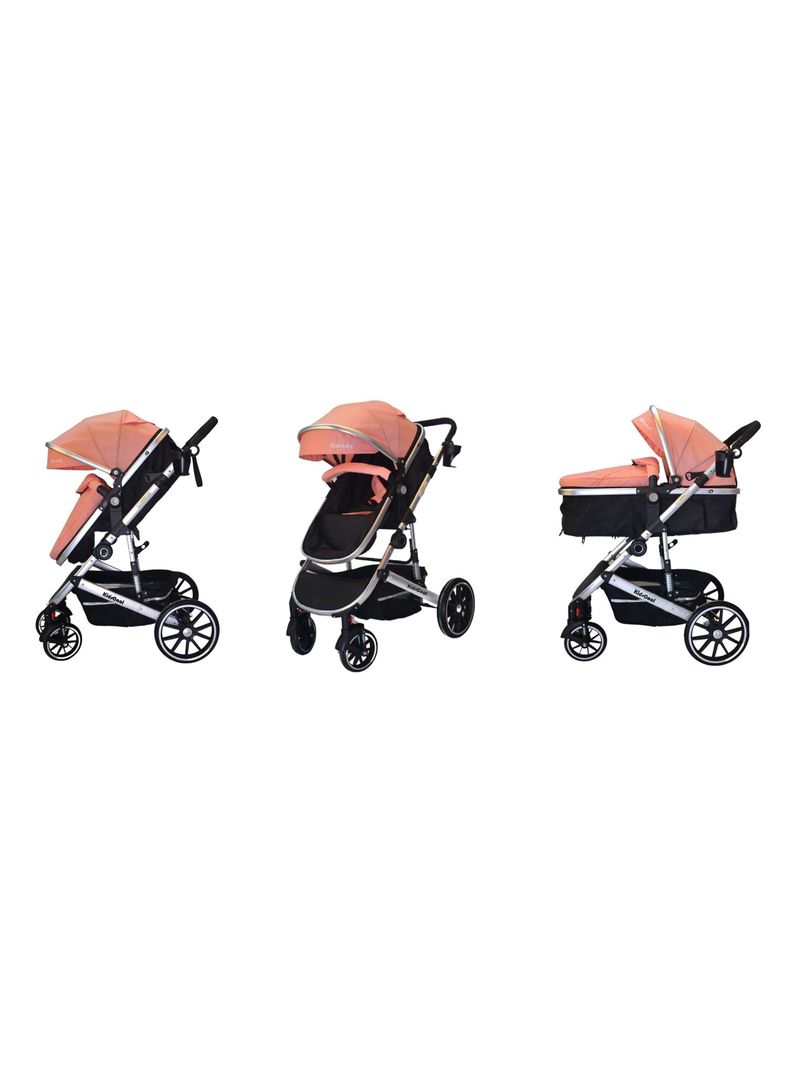 Coche Cuna Lux Rosado 3 En 1-4