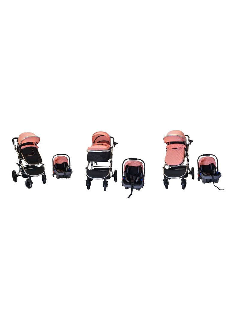 Coche Travel Lux Rosado 3X1-4