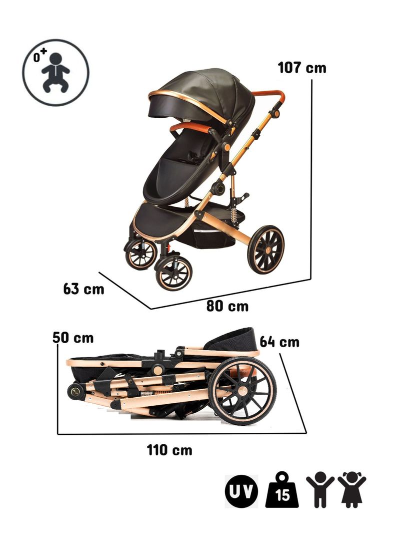 Coche Cuna Egg Negro 3 En 1-4