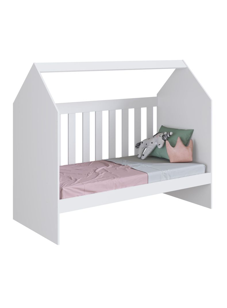 Cuna Casita 60 Montessori Blanca-2
