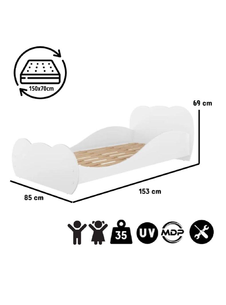 Mini Cama Nube Blanca Premium-1