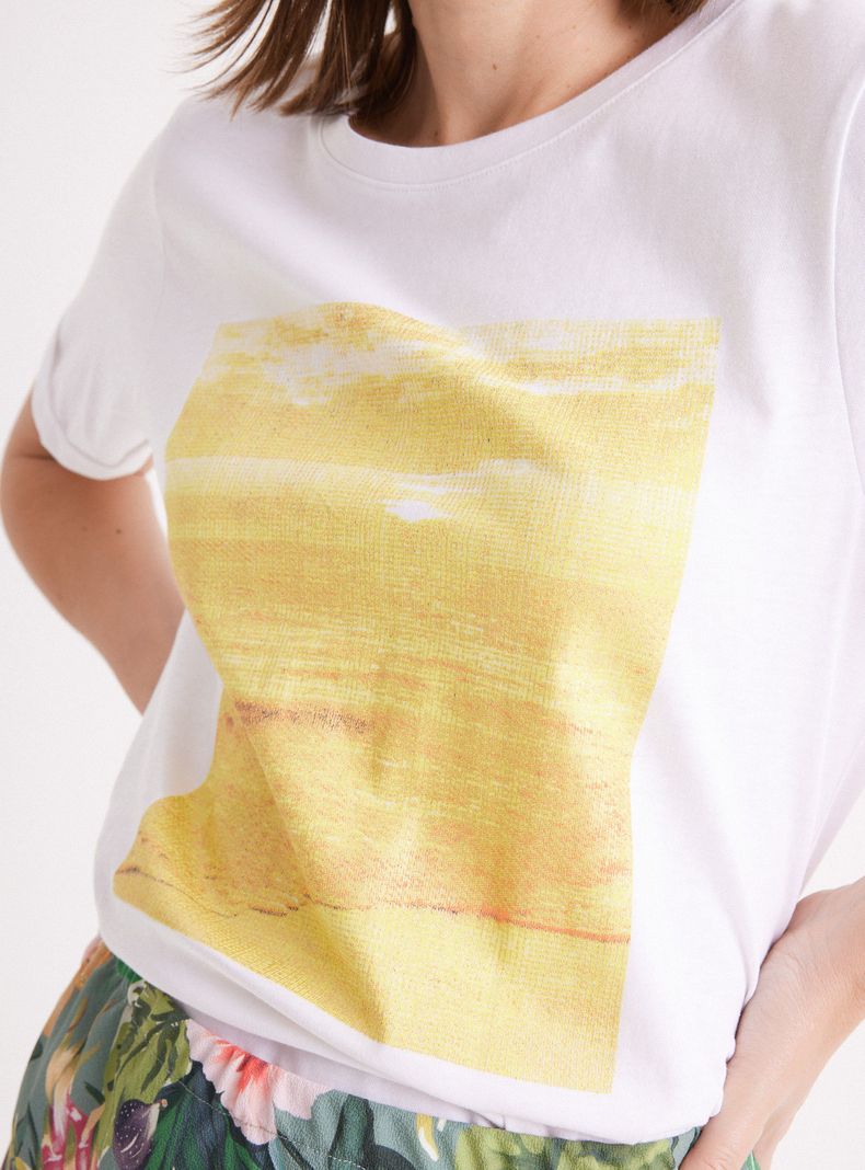 Polera con Print Frontal Manga Corta-2
