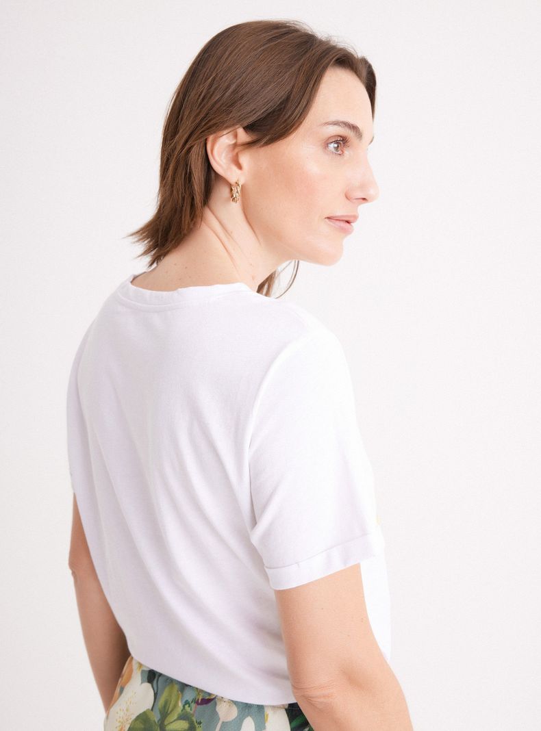 Polera con Print Frontal Manga Corta-3