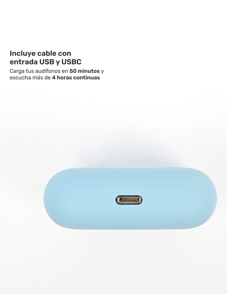 Audífonos Bluetooth Inalámbrico RM7 Pro Celeste-4