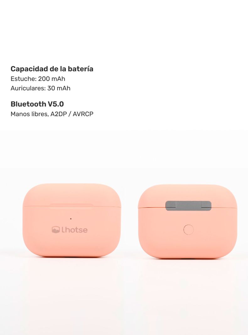 Audífonos Bluetooth Inalámbrico RM7 Pro Rosado-3