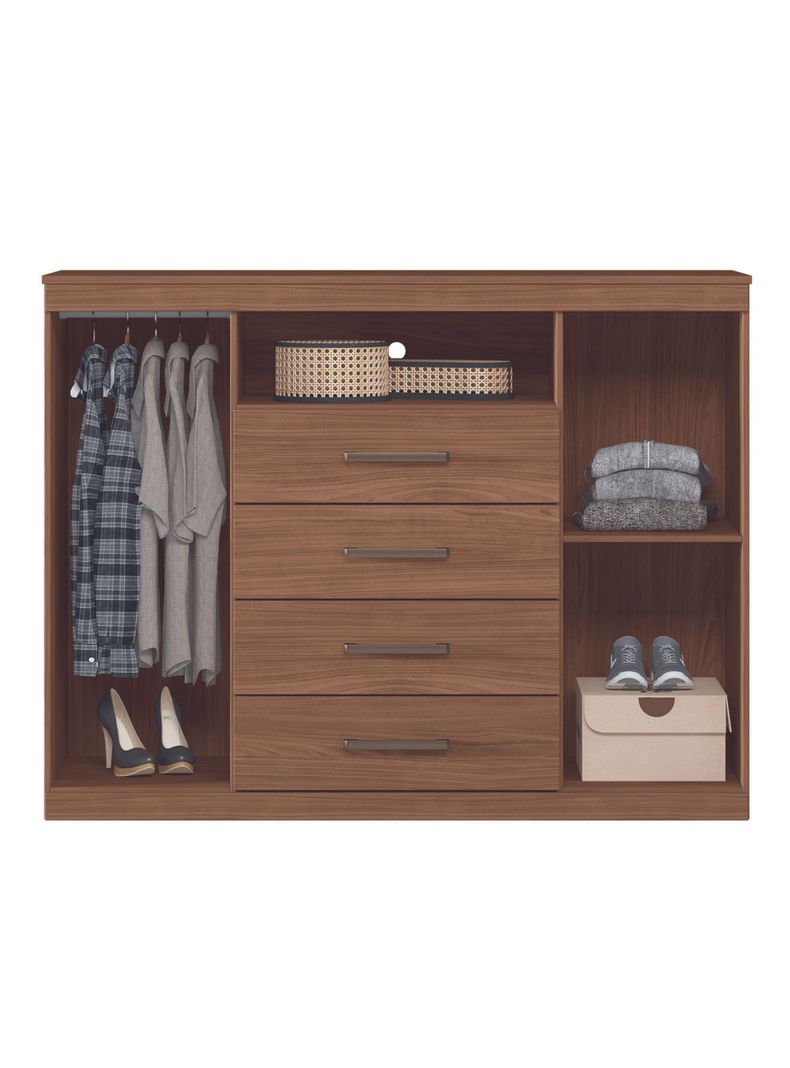 Cómoda Master 2 Puertas 4 Cajones Jatoba-3