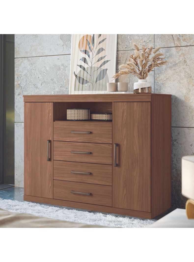 Cómoda Master 2 Puertas 4 Cajones Jatoba-4