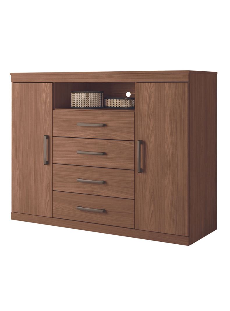 Cómoda Master 2 Puertas 4 Cajones Jatoba-1