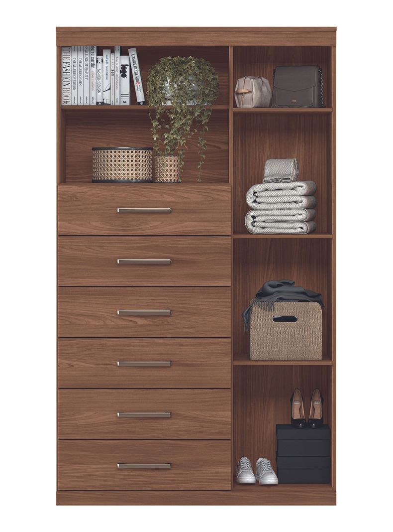 Cómoda Maraba 1 Puerta 6 Cajones Jatoba-2