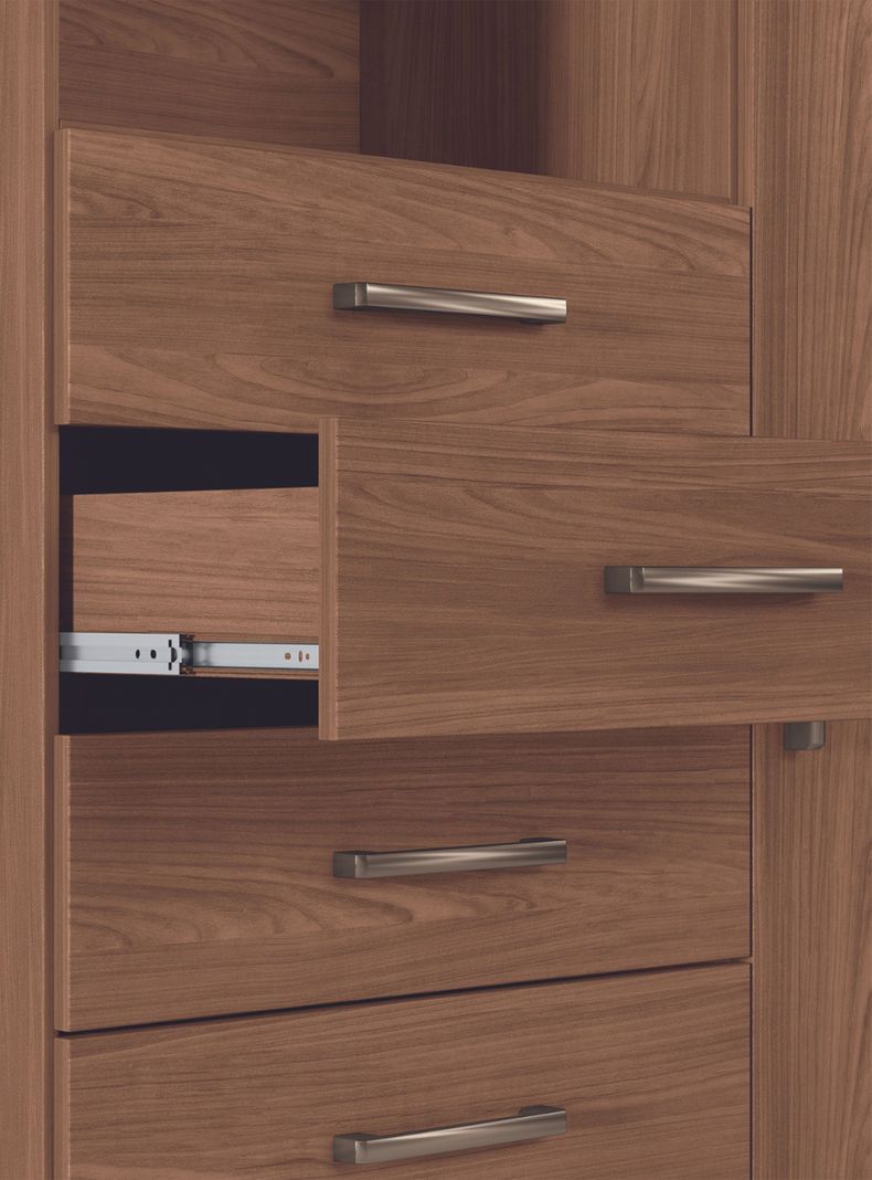 Cómoda Estilo 1 Puerta con Espejo 4 Cajones Jatoba-3